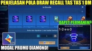 PENJELASAN POLA DRAW RECALL TAS TAS 1 DIAMOND MOBILE LEGENDS 2024!CARA DAPATKAN RECALL SEAL OF ANVIL