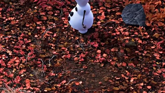 Frozen 2 Olaf at the forest, singing. Growing up means adapting🎶