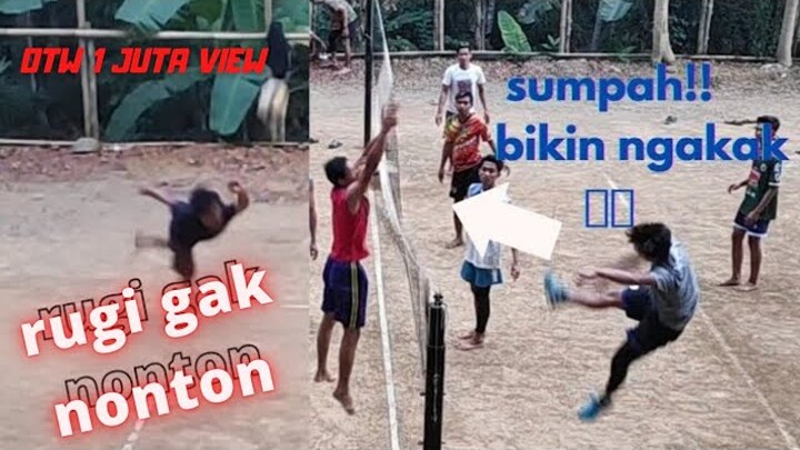 MOMEN LUCU SAAT BERMAIN VOLI |SUMPAH BIKIN NGAKAK