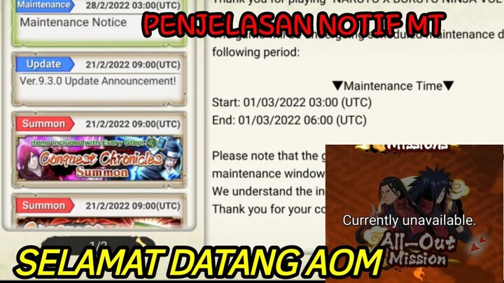 PENJELASAN NOTIF MT DAN AOM PUN AKAN SEGERA DATANG || NINJA VOLTAGE