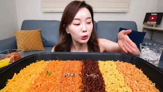 Buldak Party ✨ Six Flavor Spicy Korean Ramen Rosé Carbo Eatingshow Mukbang ASMR Ssoyoung