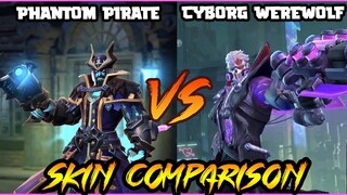 ROGER CYBORG WEREWOLF EPIC SKIN EFFECTS VS. PHANTOM PIRATE - MLBB SKIN COMPARISON SERIES