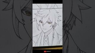 Genshin Impact - Zhongli drawing #shorts #genshinimpact  #zhongli #drawing #art #trending
