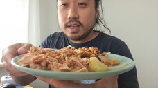 ASMR EATING RICE NOODLES & TUNA + SUPER MARIO 3D WORLD GAMEPLAY · WORLD 5-7 SEAR