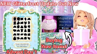NEW Glitterfrost Update Out Now Advent Calendar Day 1 Buying New Items Royale High Update