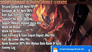 Script Damage Mobile Legends + Attack Speed No Password Patch Terbaru | Mobile Legends