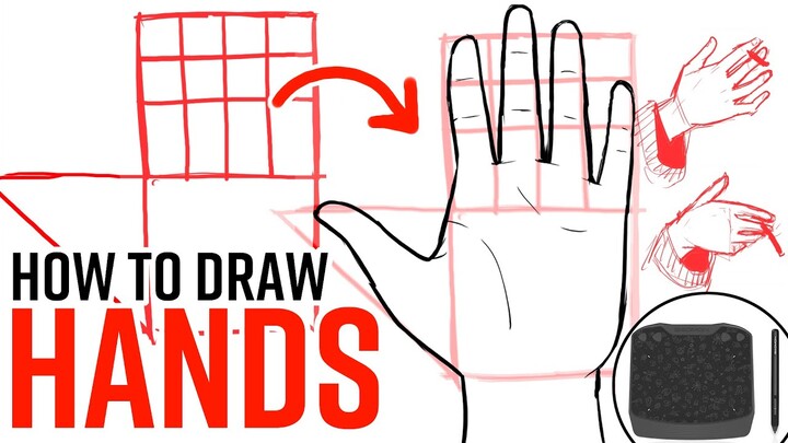 How to Draw HANDS | Hand Anatomy Tutorial w/ Gaomon S630