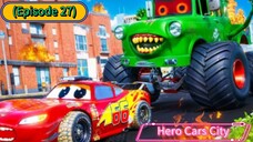 Hero Cars City (Episode 27) Through the real Zombie Arm again
