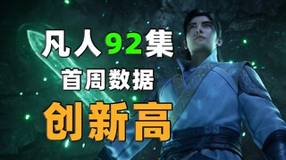 涨涨涨！《凡人修仙传》第92集首周数据，首周播放量史上第6，单周播放量创新高！