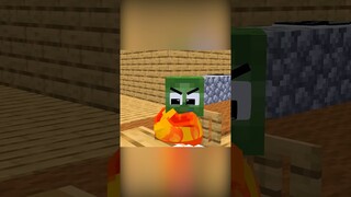 Fat Baby Zombie Fire and Poor Ice Wolf - Monster School Minecraft Animation #shorts #viral