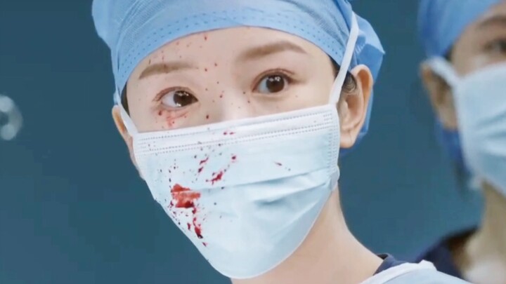 The intern doctor's eyes got splashed with the patient's blood the very first time he performed surg