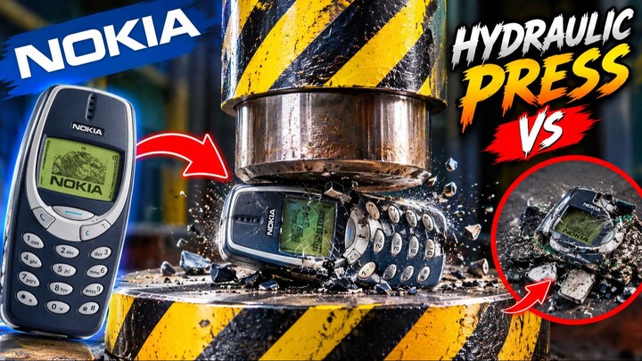 Old NOKIA Phone vs Hydraulic Press 😱📱💥 #Shorts #HydraulicPress #Crushing