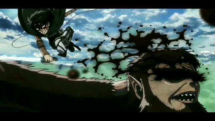 The soldier cuts the monkey