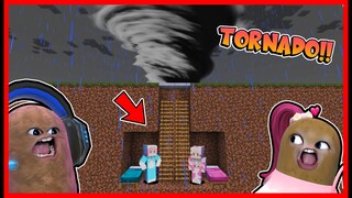 BADAI TORNADO VS RUMAH AMAN BAWAH TANAH !! Feat @sapipurba Minecraft