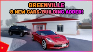 8 NEW CARS/BUILDING ADDED! || Roblox Greenville