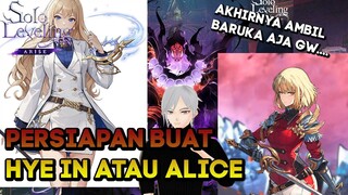 PERSIAPAN BUAT HYE IN ATAU ALICE DAN TEAM SHADOW FULL DAMAGE SOLO LEVELING ARISE