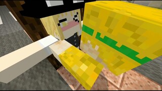 The blonde girl was arrested after stealing something. . .