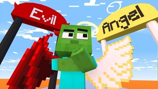Monster School: Destiny run Challenge Angel vs Devil - Baby Zombie Sad Life | Minecraft Animation