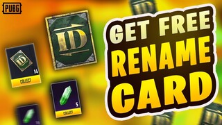 GET FREE RENAME CARD IN PUBG MOBILE | FREE WHITE CRYSTALS | NEW EVENT IN PUBG MOBILE