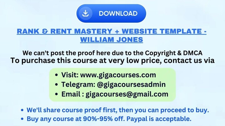 Rank & Rent Mastery + Website Template - William Jones