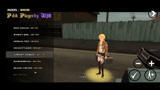 mod skin Armin Arlert dan Collosal Titan Bertolt Hoover GTA San Andreas Android