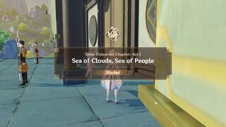Sea of Clouds, Sea of People | Genshin Impact | Ganyu Story Quest: Act I Cutscenes (EN/Lumine)