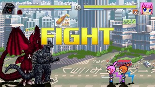AN Mugen Request #1732: Godzilla EX & Destoroyah EX VS Kat & Ana