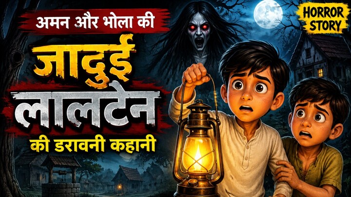aman our bhola jadui lalten ki cartoon kahani video horror story 🤣