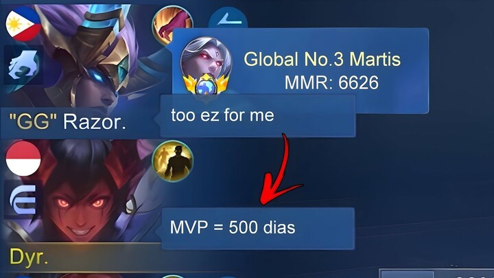 I CHALLENGE THIS PRO MARTIS WHO EVER GET’s MVP WIN 500 AND THIS HAPPENED…