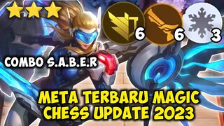 META S.A.B.E.R MAGIC CHESS UPDATE TERBARU 2023 !! COMBO 6 SABER 6 GUNNER 3 NORTHEN VALE