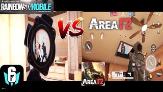 RAINBOW SIX SIEGE MOBILE VS AREA F2  GAMEPLAY TRAILER ANDROID IOS COMPARISON 2022