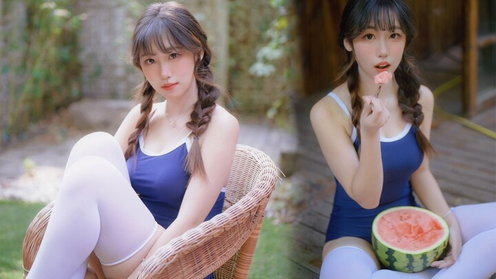 Watermelon, summer, sweet girl—why do they match so perfectly?!