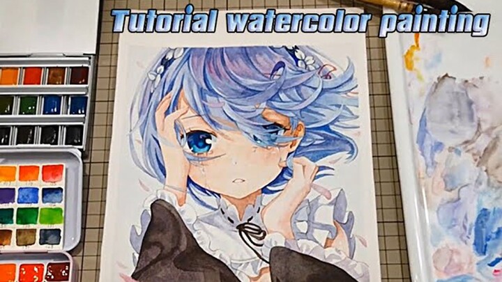Vẽ màu nước Rem (Re : Zero)