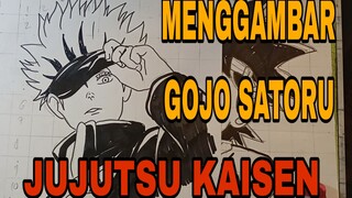 menggambar gojo Satoru Jujutsu kaisen