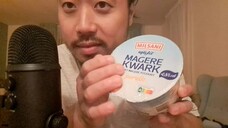 Lid Licking Peach Quark - Asmr Eating Sounds (NO TALKING)