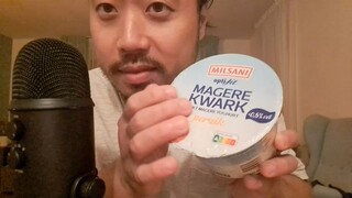 Lid Licking Peach Quark - Asmr Eating Sounds (NO TALKING)