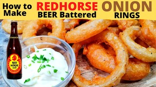 REDHORSE Beer ONION RINGS | HOMEMADE Pang PULUTAN RECIPE | Light and CRISPY