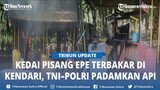 Video Viral Kedai Pisang Epe Terbakar di Kendari Beach Sulawesi Tenggara, Polisi TNI Padamkan Api