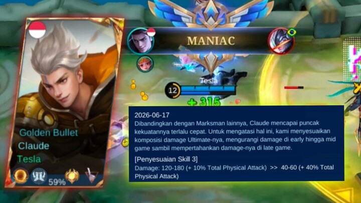 CLAUDE DI NERF LAGI!! TIDAK BERLAKU BAGI SAYA 😈