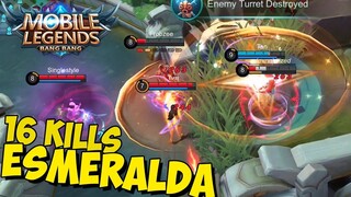 Mobile Legends - Gameplay part 25 - Esmeralda 16 kills(iOS, Android)