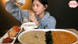 Cháo kim chi bạch tuột, cháo bào ngư, kim chi củ cải 1 #amthuc