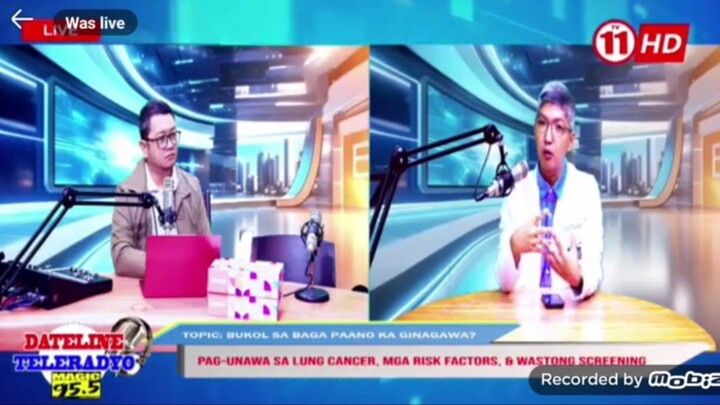 DATELINE TELERADYO SATURDAY EDITION Kuwento Salud LUNG CANCER