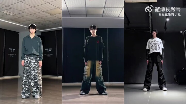 [TF Family Generation 4] Popping Dance Challenge: Yang Bowen, Zhang Guiyuan, and Zhang Hanrui in a s