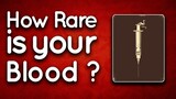 How rare is your blood type ? & what does it mean ?
