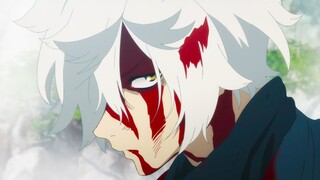 [8-9] He is semi-immortal and cannot be killed so forced into death match on island of hell