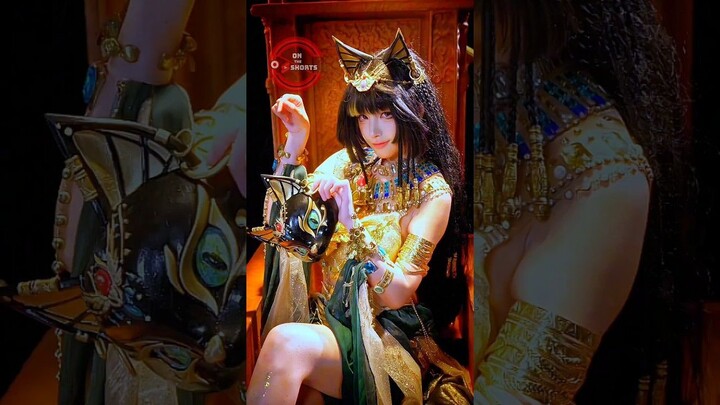 Egyptian Cat Girl So Cute  Egyptian Cat Girl Cosplay #shorts