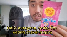 CHINESE ASMR EATING SOUNDS - COTTON CANDY BUBBLEGUM  [ENG Subtitles]