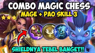 COMBO MAGIC CHESS PAO SKILL 3 + MAGE SHIELD AUTO TEBEL !! COMBO TERBARU MAGIC CHESS UPDATE