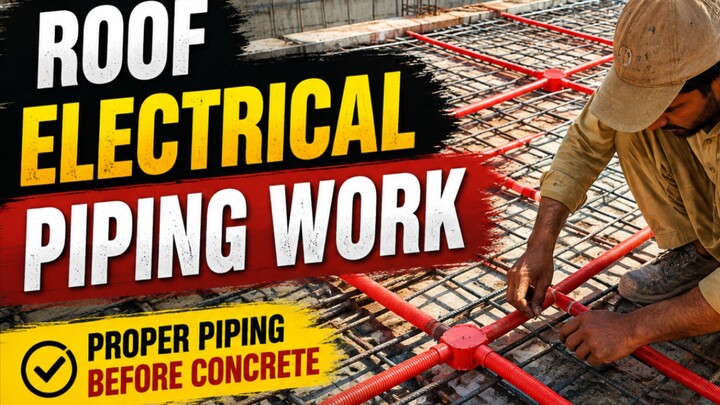 ⚡ Roof Electrical Piping Before Concrete | Professional Electrical Work