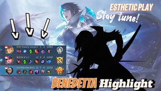 BENEDETTA SEKALI ULTI RATA! 💀😮‍💨🔥 - AESTHETIC PLAY - MOBILE LEGENDS [HIGHLIGHT]